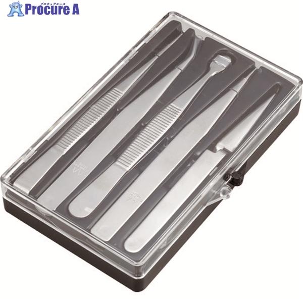 TRUSCO ステンレス製ピンセット 5本組セット  ▼270-9180 TSP-91  1S