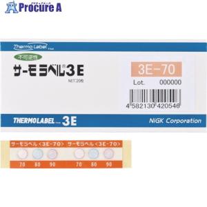 日油技研 サーモラベル3点表示屋外対応型 不可逆性 65度(1箱20枚入)  ▼282-6577 3E-65  (65-75-85ド)  1ケース｜procure-a