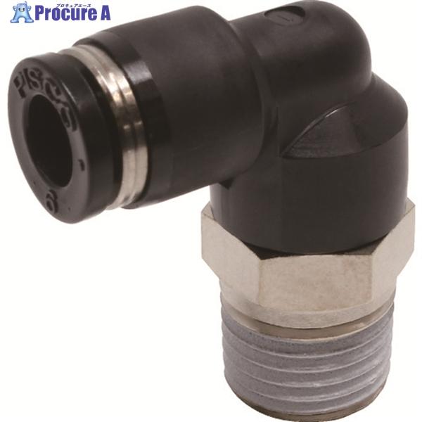 PISCO チューブフィッティング エルボ 適合外径6mm 接続口径R1/4  ▼290-8956 ...
