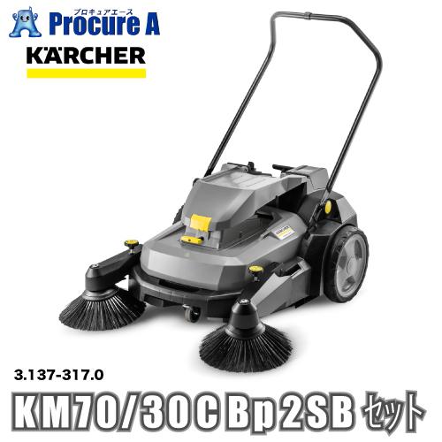 ケルヒャー KARCHER 業務用 手押し式スイーパー バッテリー＆充電器セット 3.137-317...