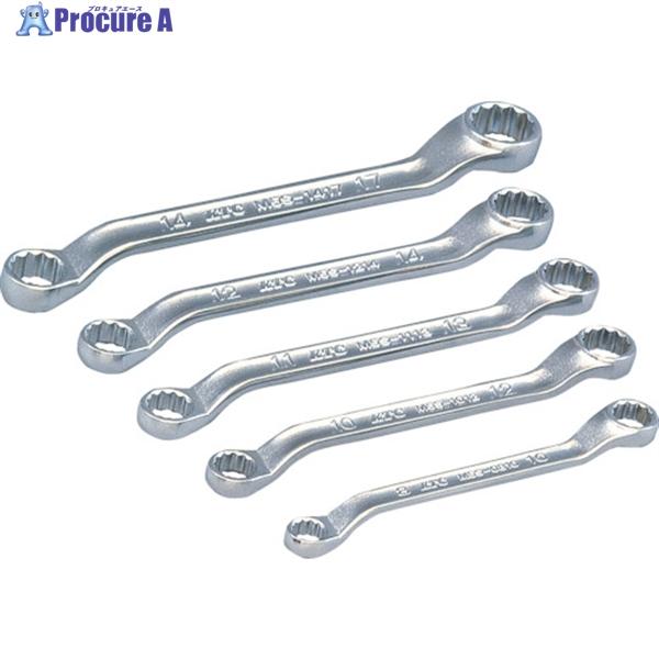 KTC 45°×6°ショートめがねレンチセット[5本組]  ▼307-6512 TM5S05  1S