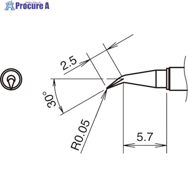 白光 こて先JS型 350℃  ▼315-6317 T38-03JS  1個
