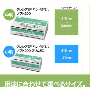 クレシア EFハンドタオル ソフトタイプ200...の詳細画像1
