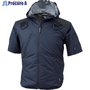 XEBEC 空調服遮熱ハーネス半袖ブルゾン(フード付き)XE98105-10-4L コン ■▼336-8303 XE98105-10-4L 1着