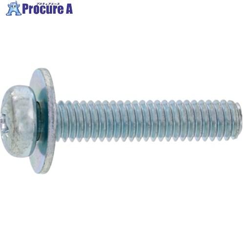 SUNCO 組込みねじ (＋)ナベP＝1(鉄(または標準)・三価ホワイト) M4X55(全ねじ)(5...