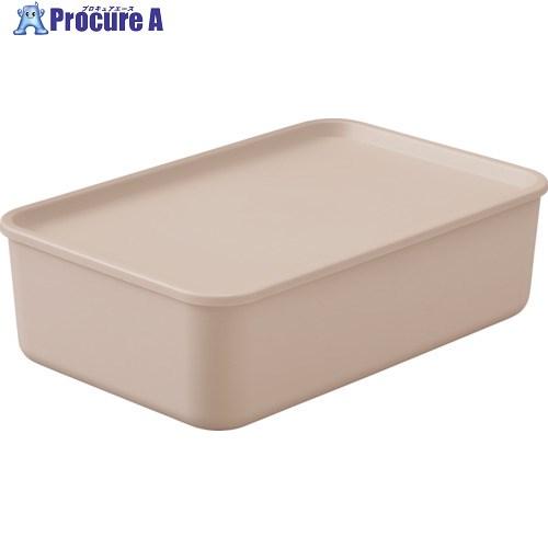 IRIS 288499 フタ付き 積み重ねBOX FTB-45 ピンクベージュ  ▼337-9573...