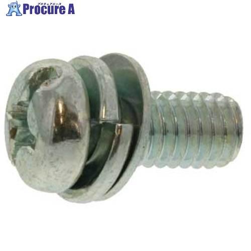 SUNCO 組込みねじ (＋-)ナベP＝4(鉄(または標準)・三価ホワイト) M6×14(50本入)...