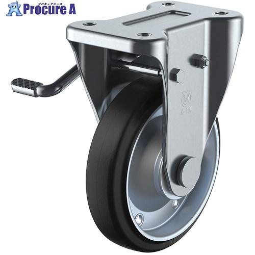 ユーエイ プレート式 固定 キャスター 導電ゴム 車輪径100mm ストッパー付き Jタイプ KB(...