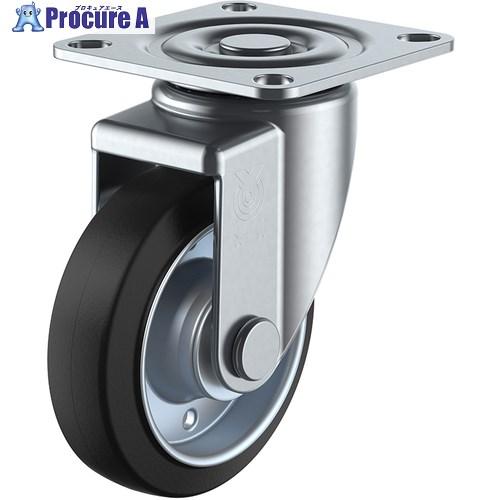 ユーエイ プレート式 自在 キャスター 導電ゴム 車輪径125mm  Jタイプ SJ型 取付寸法80...