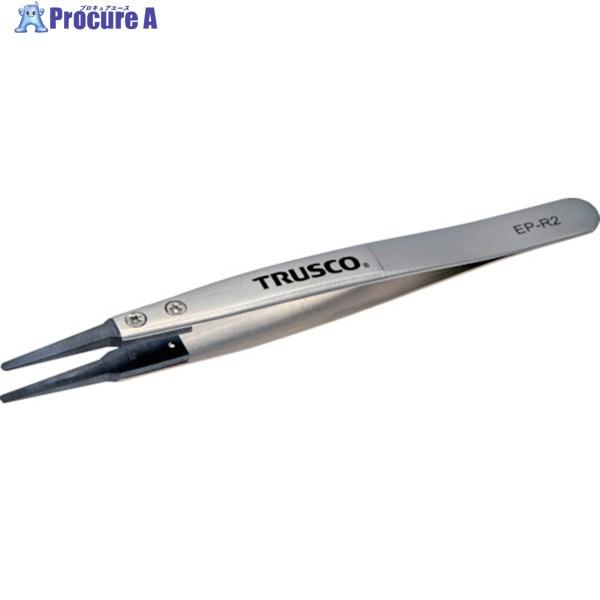 TRUSCO ESDチップピンセット 先丸型 先端幅2mm  ▼363-7941 EP-R2  1本