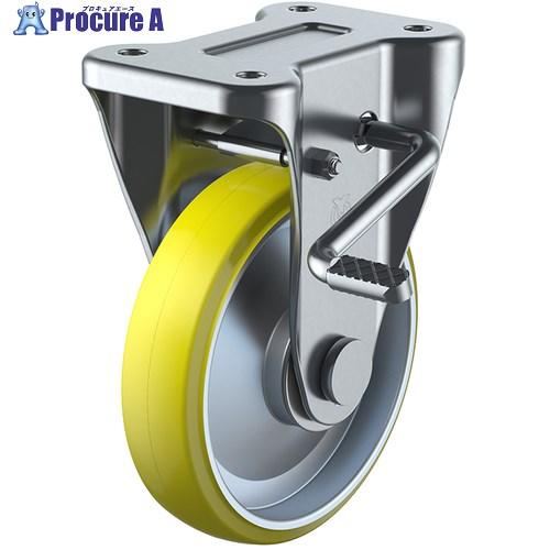 ユーエイ プレート式 固定 キャスター 帯電防止ウレタン 車輪径100mm ストッパー付き Jタイプ...