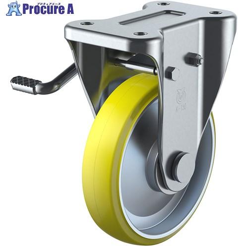 ユーエイ プレート式 固定 キャスター 帯電防止ウレタン 車輪径100mm ストッパー付き Jタイプ...