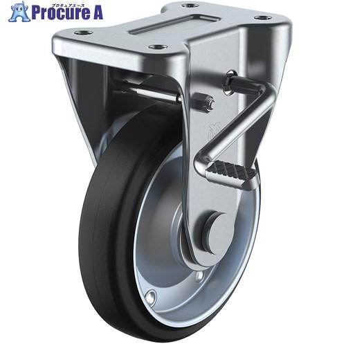 ユーエイ プレート式 固定 キャスター 導電ゴム 車輪径100mm ストッパー付き Jタイプ KB(...