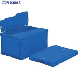 TRUSCO中山 TRUSCO オリコン α折りたたみコンテナ 50L 透明ブルー