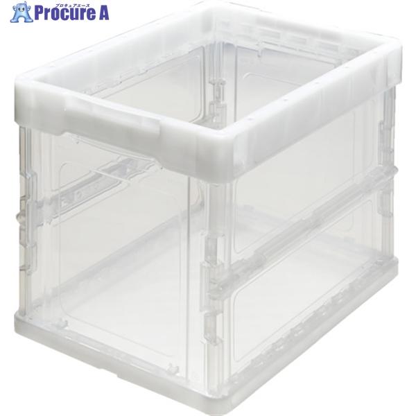 TRUSCO オリコン 薄型折りたたみコンテナ 20L 透明 透明  ▼367-7781 TR-O2...