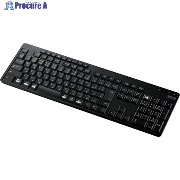 ELECOM フルキーボード Bluetooth 静音設計 抗菌 ブラック  ▼368-3954 T...