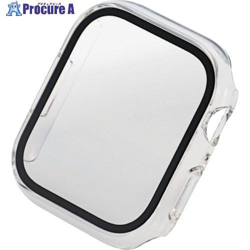 ELECOM AppleWatch series7 45mm用フルカバーケース プレミアムガラス セ...