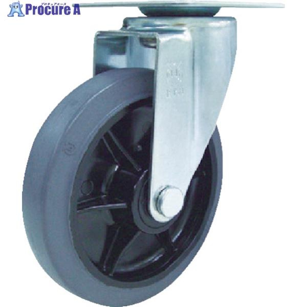 ユーエイ プレート式 自在 キャスター グレーゴム 車輪径150mm  Jタイプ RJ2F型 取付寸...