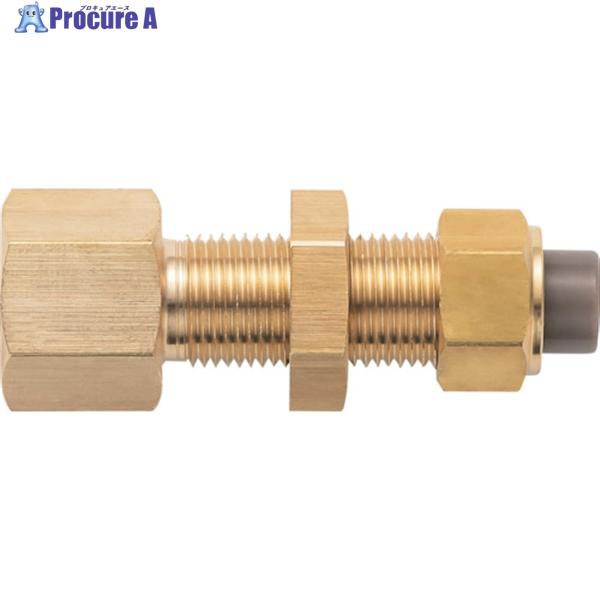 潤工社 黄銅製継手(ミリ系列) 隔壁メスユニオン 6×4mm Rc1/4  ▼383-0496 PN...