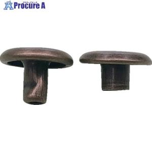 ユタカメイク 平ベルト金具 両面カシメ ブラウン 小オス・メス(各10個) ▼385-2220 JO-BS 1袋