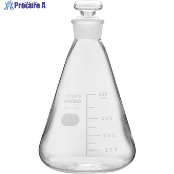 HARIO 共栓三角フラスコ500ml(TS27)  ▼388-9961 TSF-500-SCI  ...