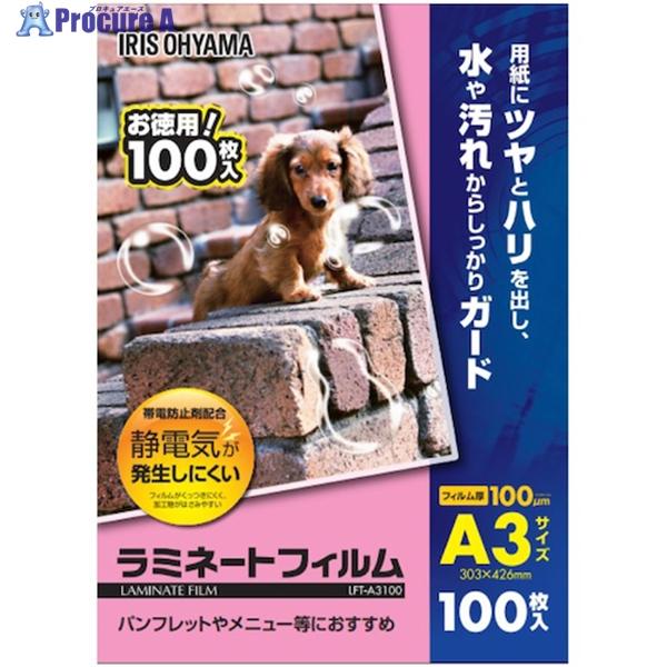 IRIS 298998 帯電防止ラミネートフィルム A3 100μm 100枚入  ▼412-164...
