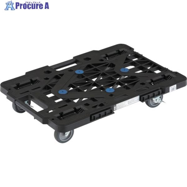 TRUSCO 樹脂製平台車  ルートバンメッシュタイプ 615X415 4輪自在 ストッパー付 黒 ...