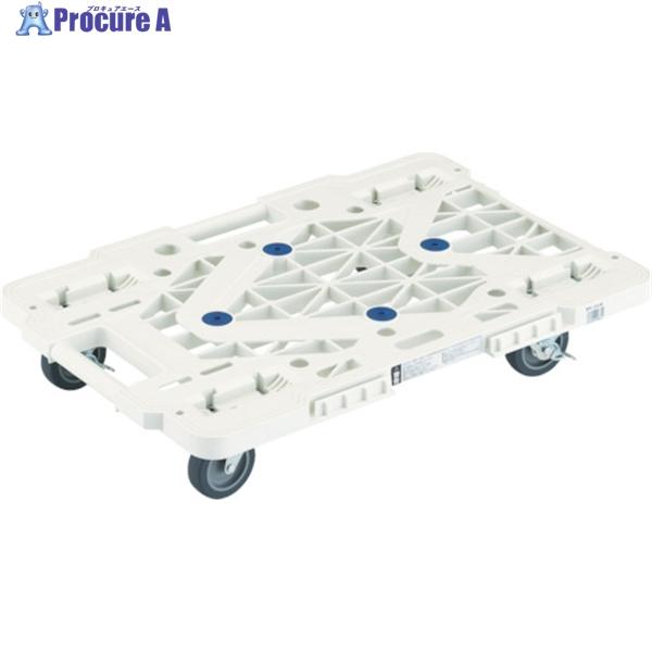 TRUSCO 樹脂製平台車  ルートバンメッシュタイプ 615X415 4輪自在 ストッパー付 白 ...