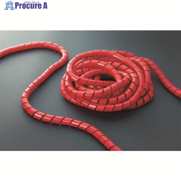 TRUSCO スパイラルチュ-ブ10m結束径φ3.2〜25.0赤  ▼414-7171 TSP4R ...