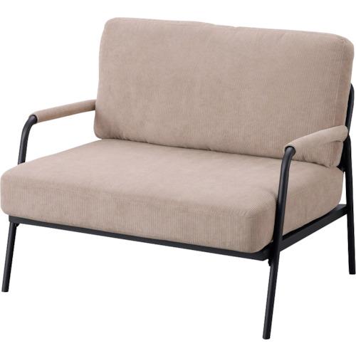 IRIS 100559 1人掛けコーデュロイソファ グレージュ  ■▼414-9336 SFCS-9...