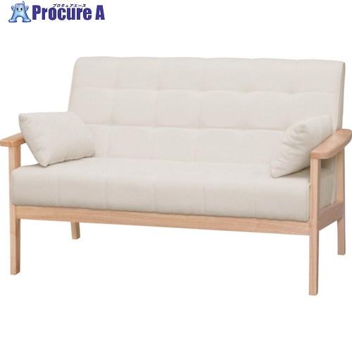 IRIS 100989 2人掛けウッドフレームソファ オフホワイト  ■▼414-9341 WFS-...