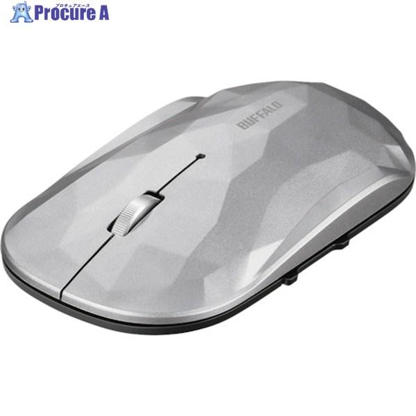 BUFFALO 薄型 5ボタン 無線 BlueLEDマウス ジオメトリー シルバー  ▼417-07...