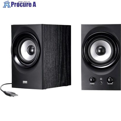 SANWA ハイパワーUSBスピーカー(ブラック)  ■▼421-0098 MM-SPU9BKN  ...