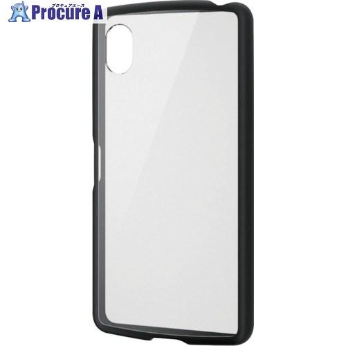ELECOM Xperia Ace III用ハイブリッドケース フレームカラー 背面クリア ブラック...