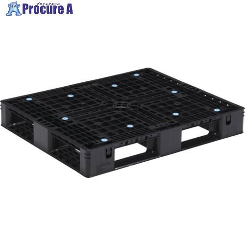 サンコー リサイクルプラスチックパレット 808903 D4-911-3黒  ■▼452-9359 ...