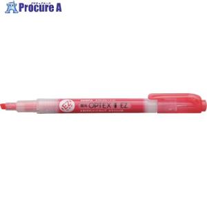 ゼブラ 蛍光ペン 蛍光オプテックス1-EZ 赤 ▼459-4987 WKS11-R 1本