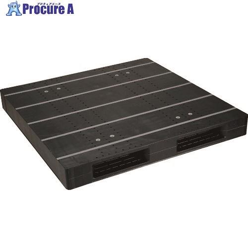 NPC プラスチックパレットZR-1313E-RR 両面二方差し 黒  ■▼463-5205 ZR-...