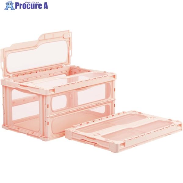 サンコー フタ一体型折りたたみコンテナー 559180 マドコンライトC-75Bピンク  ▼479-...