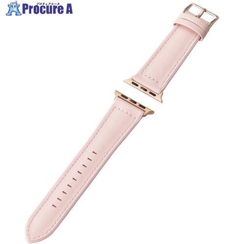 ELECOM Apple Watch 41/40/38mm用バンド ハイブリッドレザー ピンク  ■...