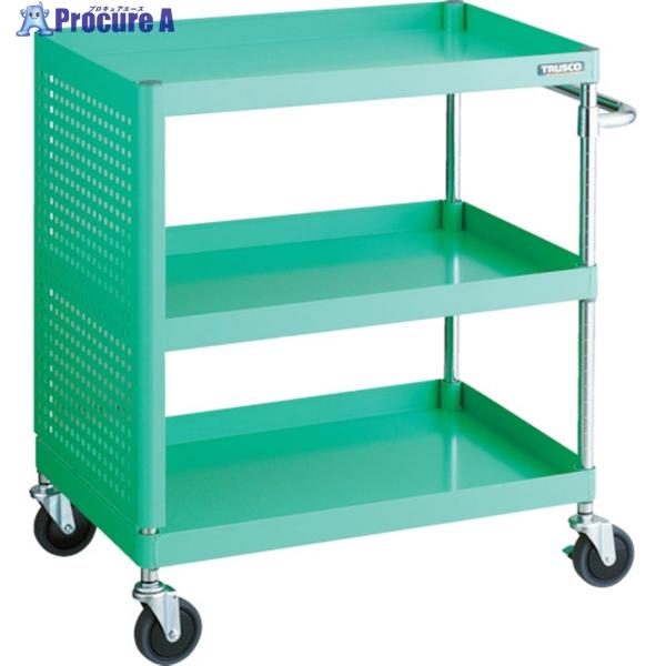 TRUSCO ツールワゴン フェニックスワゴン 省音 750X500XH880 パネル付 ヤンググリ...
