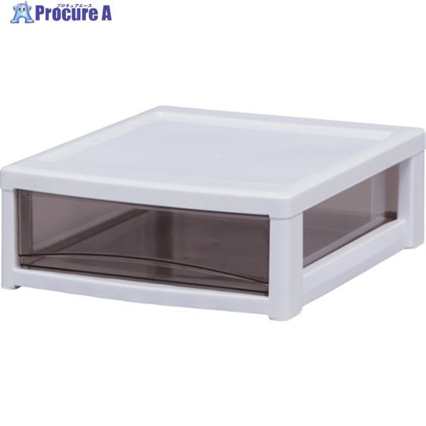 IRIS 221267 スーパークリアチェスト ホワイト/クリアブラウン 1段タイプ  ▼494-3...