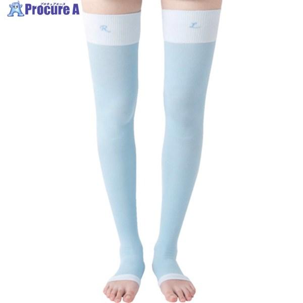 okamoto 靴下サプリ ひんやり寝ながらロングうずまいて血行を促すソックス23-25サックス  ...