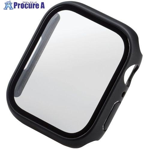 ELECOM AppleWatch8/7 45mm用フルカバーケース プレミアムガラス ゴリラ 高透...