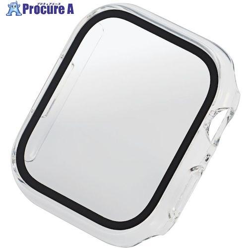 エレコム AppleWatch8/7 45mm用フルカバーケース プレミアムガラス ゴリラ セラミッ...