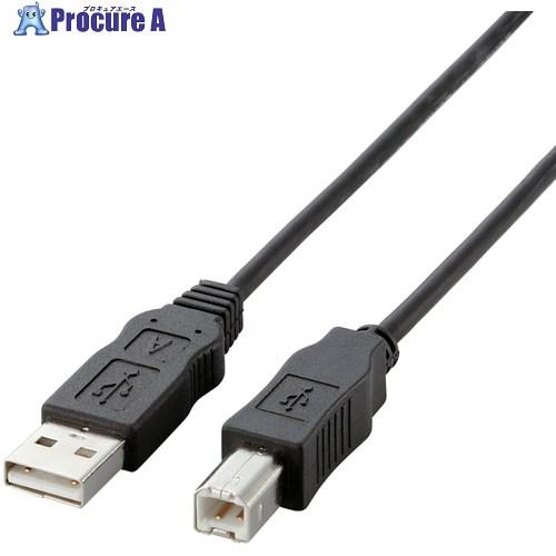 ELECOM EURoHS指令準拠USB2.0ケーブルブラック  ■▼541-2340 USB2-E...