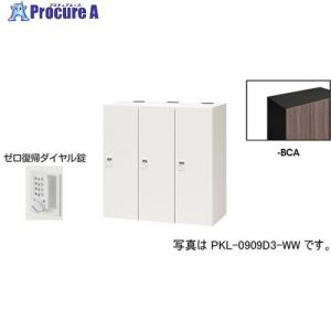 NAIKI パーソナルロッカー(3人用) ポッケ PKL型 ラージタイプ ゼロ復帰ダイヤル錠 ■▼612-4565 PKL-0909DR3-BCA 1台