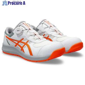 ASICS 安全靴 ホワイト/レッド　BOAシステム ウィンジョブ アシックス CP219 BOA 100 ホワイト×ショッキング