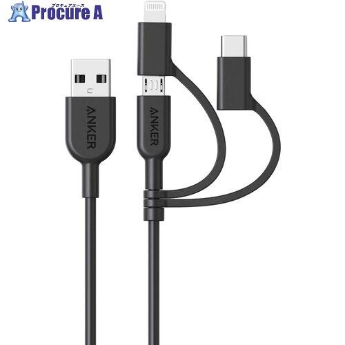 Anker PowerLine II 3-in-1 ケーブル 0.9m  ■▼635-3216 A8...