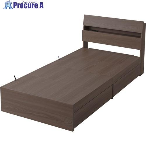 IRIS 105899 収納付きベッド シングル ウォールナット  ■▼653-0414 STBS-...