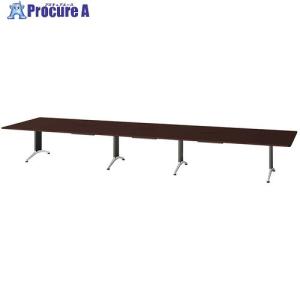 NAIKI ミーティングテーブル(縦配線 KDF型/天板:マスターオーク 脚:ブラック/W5600×D1500×H714 ■▼657-5371 KDF5615AHV-MO 1台